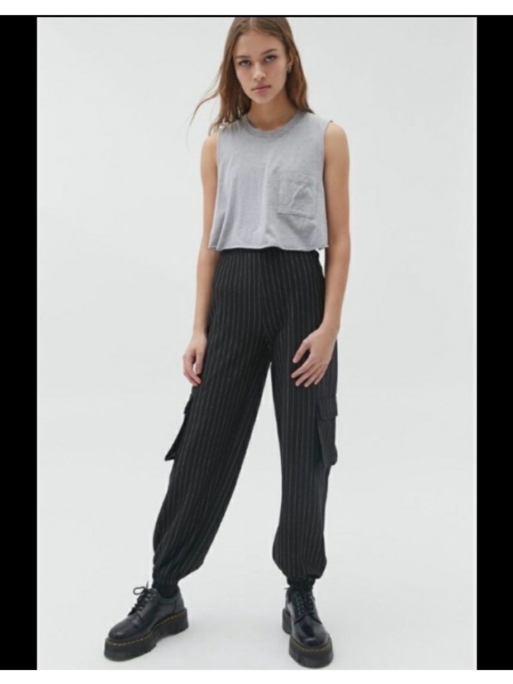Urban Outfitters Black Cargo Jogger Pants